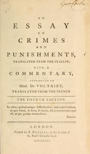 Cover of: An essay on crimes and punishments by Cesare Beccaria