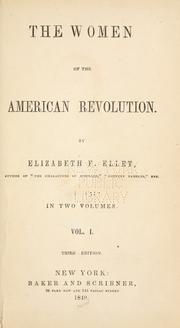 Cover of: Women of the American Revolution. by E. F. Ellet