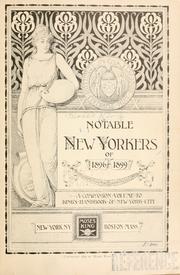 Cover of: Notable New Yorkers of 1896-1899: a companion volume to King's handbook of New York city.