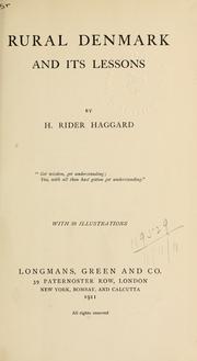 Cover of: Rural Denmark and its lessons. by H. Rider Haggard