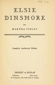 Cover of: Elsie Dinsmore by Martha Finley