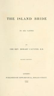 Cover of: The island bride: in six cantos.
