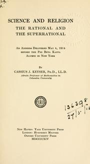 Cover of: Science and religion: the rational and the supperrational.