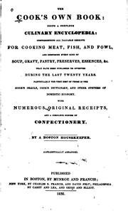 Cover of: The cook's own book by Lee, N. K. M. Mrs.