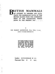 Cover of: British mammals by Harry Hamilton Johnston, Harry Hamilton Johnston