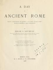 Cover of: day in ancient Rome: being a revision of Lohr's "Aus dem alten Rom", with numerous illustrations, by Edgar S. Shumway ...