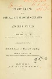 Cover of: First steps in the physical and classical geography of the ancient world. by James Pillans