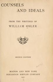 Cover of: Counsels and ideals from the writings of William Osler. by Sir William Osler