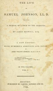 Cover of: The life of Samuel Johnson by James Boswell