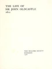 Cover of: The life of Sir John Oldcastle, 1600. by 