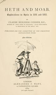 Cover of: Heth and Moab by Claude Reignier Conder