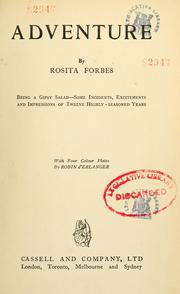 Cover of: Adventure by Rosita Forbes, Rosita Forbes