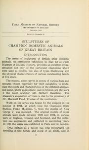 Cover of: Sculptures by Herbert Haseltine of champion domestic animals of Great Britain