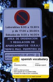 Cover of: Teach Yourself Spanish Vocabulary