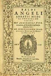 Cover of: Baldi Angeli Abbatii ... by Baldus Angelus Abbatius