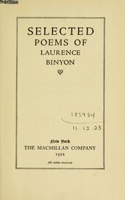 Cover of: Selected poems. by Laurence Binyon