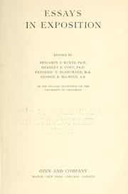 Cover of: Essays in exposition