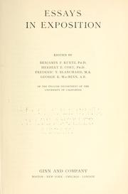 Cover of: Essays in exposition by Kurtz, Benjamin Putnam