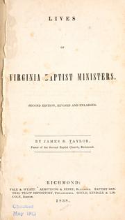 Cover of: Lives of Virginia Baptists ministers.