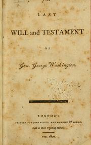 Will of General George Washington