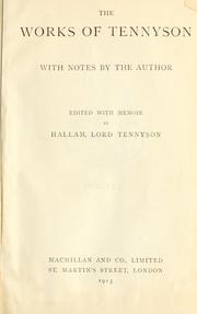 Cover of: Works by Alfred Lord Tennyson