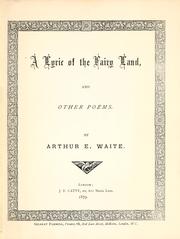 Cover of: A lyric of the fairy land, and other poems.