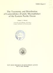 Cover of: The taxonomy and distribution of lanternfishes (family Myctophidae) of the eastern Pacific Ocean by Robert L. Wisner