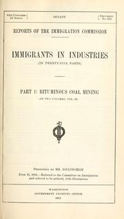 Cover of: Reports of the Immigration Commission. by United States. Immigration Commission (1907-1910)