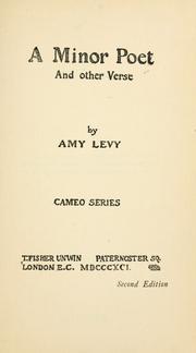 Cover of: A minor poet and other verse