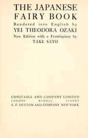 Cover of: The Japanese fairy book by Yei Theodora Ozaki