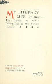 Cover of: My literary life by Eliza Lynn Linton