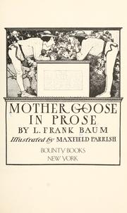 Cover of: Mother Goose in Prose