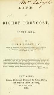 Life of Bishop Provoost, of New York by John N. Norton