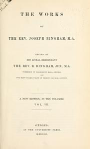 Cover of: The works ... by Joseph Bingham