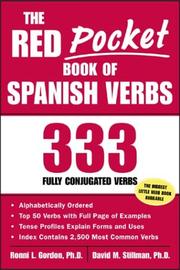 Cover of: The Red Pocket Book of Spanish Verbs  by Ronni L. Gordon, David M. Stillman