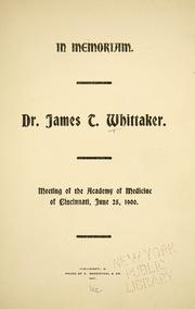 Cover of: In memoriam by Academy of Medicine of Cincinnati.