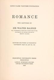 Cover of: Romance by Sir Walter Alexander Raleigh