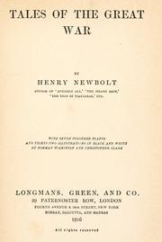 Cover of: Tales of the great war by Newbolt, Henry John Sir