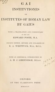 Cover of: Institutiones by Gaius