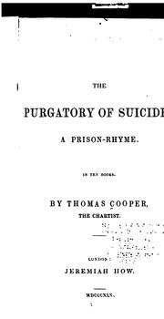 Cover of: The purgatory of suicides by Cooper, Thomas