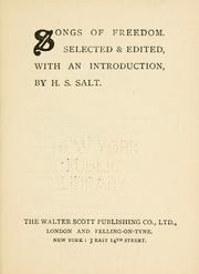 Cover of: Songs of freedom.