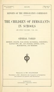 Cover of: Reports of the Immigration Commission. by United States. Immigration Commission (1907-1910)