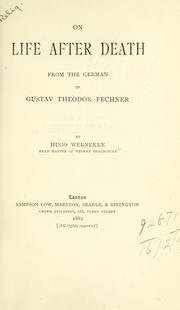 Cover of: On life after death by Gustav Theodor Fechner
