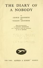 Cover of: The diary of a nobody by George Grossmith