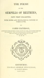 Cover of: The poems of the Sempills of Beltrees by Sempill, James Sir