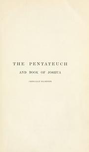Cover of: The Pentateuch and Book of Joshua critically examined. by John William Colenso