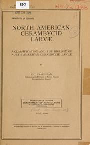 Cover of: North American cerambycid larvae by Craighead, Frank C.