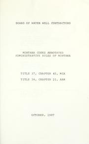 Montana code annotated by Montana.