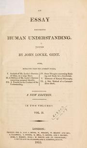 Cover of: Essay concerning human understanding. by John Locke