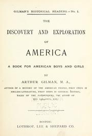 Cover of: Discovery and exploration of America. by Arthur Gilman